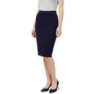 St. John Evening by Marie Gray Santana Knit Navy Pencil Skirt Pull On Womens 8